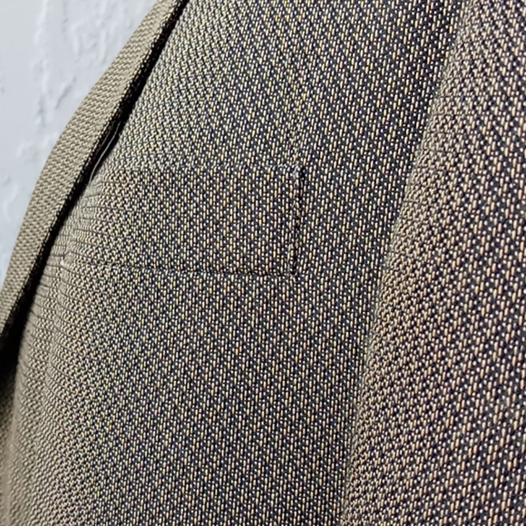 RAFFINATI BROWN POLYESTER/RAYON BLAZER